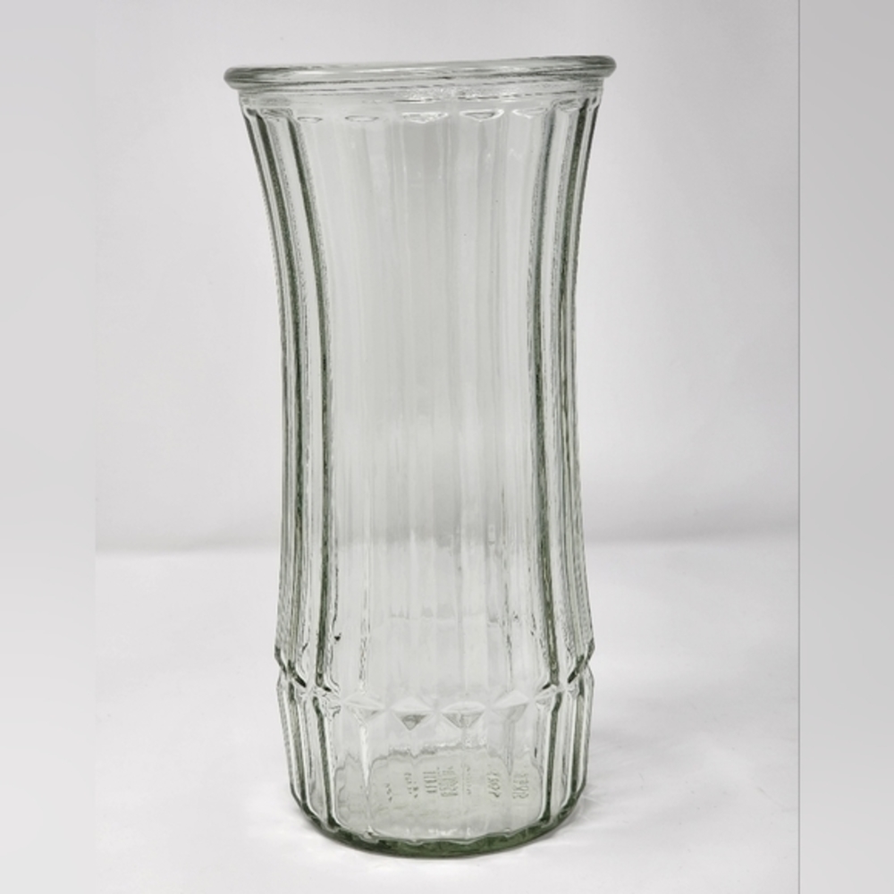 Vintage Indiana Hoosier Glass‎ Flared Rim Ribbed Clear Vase 4089-C 43A